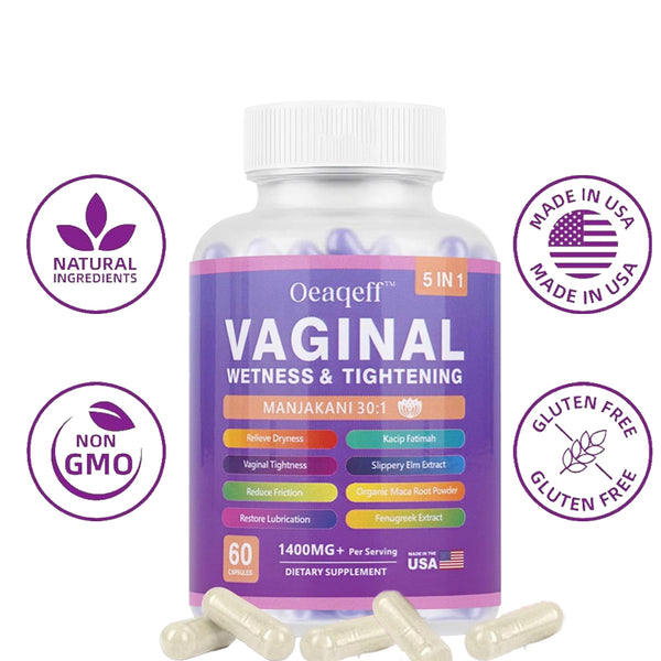 VAGINAL WETNESS & TIGHTENING 1400MG+ Per Serving 60 CAPSULES